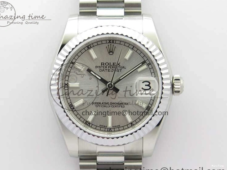 MiroTime 0513 Effortless Datejust 31mm 178274 SS GSF Best Edition Silver Stick Markers Dial on SS President Bracelet SEIKO NH05A 3056